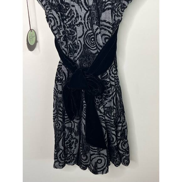NWT VTG Anthropologie Eva Franco Marilyn Brocade A-Line Dress Vienna Black 6 - Picture 7 of 12